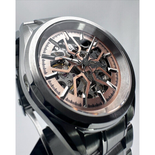 Custom Seiko Mod • Premium GS Salmon Defy Skeleton w/ VC Clover Seconds • 38mm